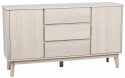 Sideboard \'Yumi\' 152x84cm - Eiche Weiß pigmentiert