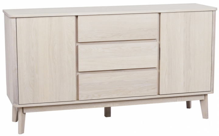 Sideboard 'Yumi' 152x84cm - Eiche Weiß pigmentiert