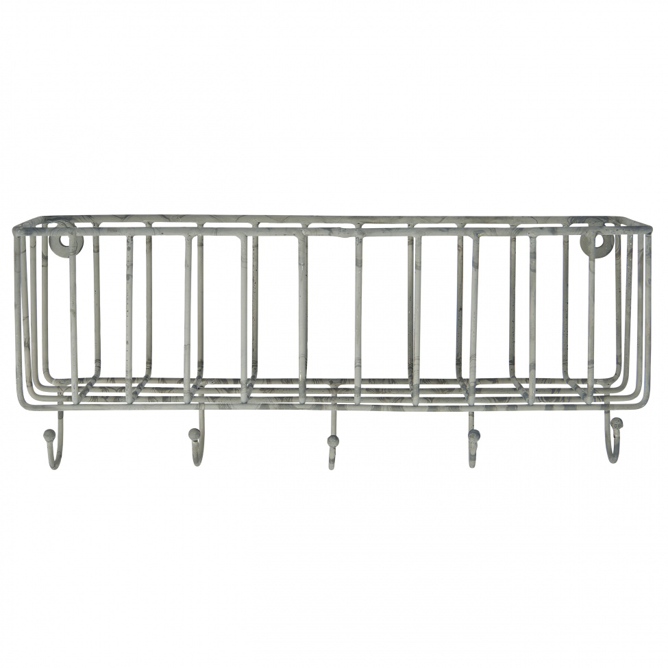 Wandregal mit Haken - Metall | Verwahrung - Flur - ZIMMER