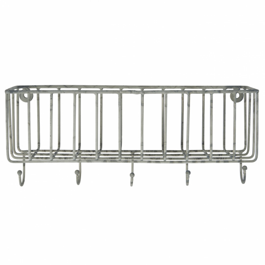 Wandregal mit Haken - Metall | Verwahrung - Flur - ZIMMER