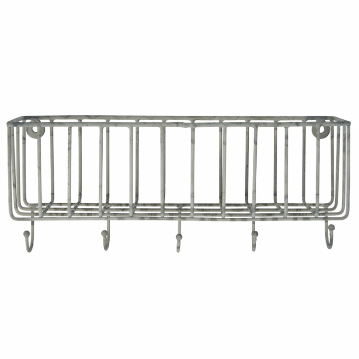 Wandregal mit Haken - Metall