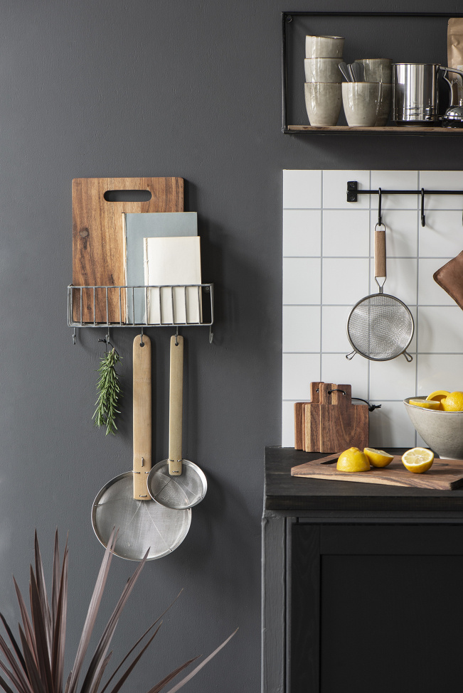 Wandregal mit Haken - Metall | Verwahrung - Flur - ZIMMER