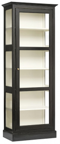 Vitrine \'Classic\' - Schwarz/Weiß S