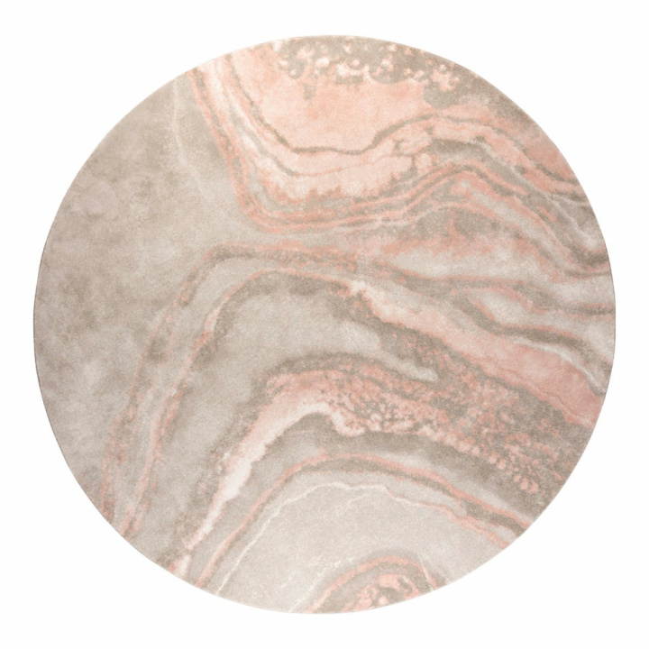 Teppich \'Sun\' Round 200 - Grau / Pink in der Gruppe DEKORATION / Teppiche / Juteteppiche bei Reforma (6100055)