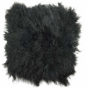Sitz einfarbig - Schaffell Schwarz