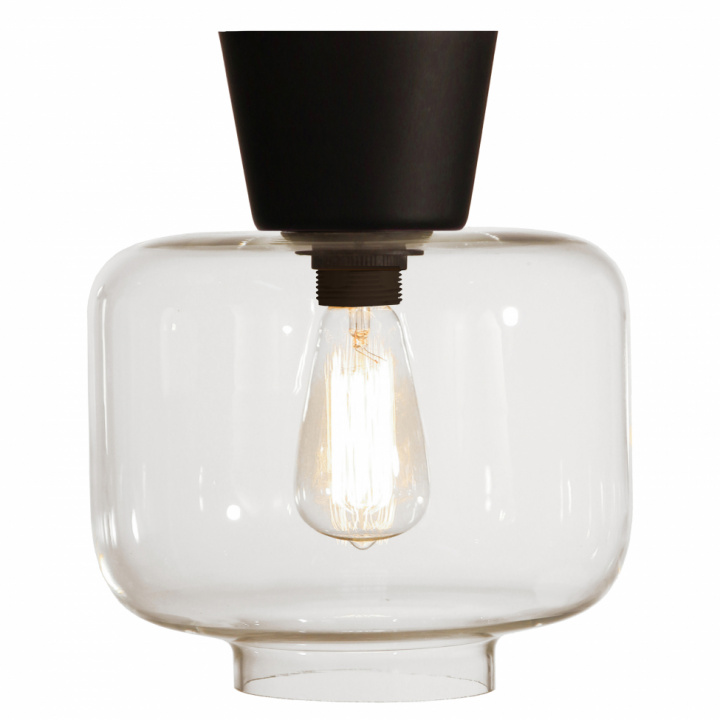 Deckenleuchte 'Plafond Ritz' - Klar / Schwarz