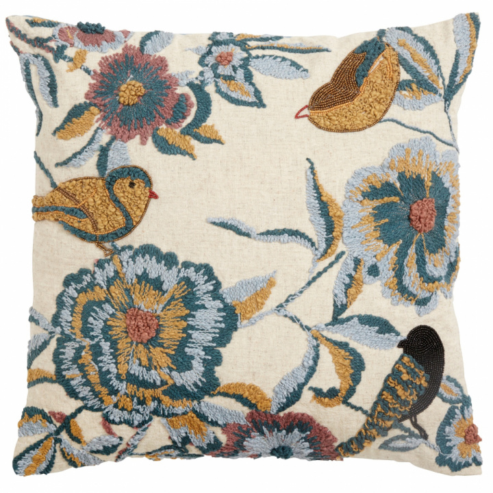 Kissenbezug 'Blumen & Vögel'