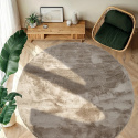 Runder Teppich \'Aranga Super Soft Fur\' 240cm – Braun