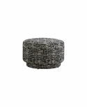 Pouf \'Bomu\' - Schwarz/Weiß