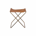 Klappbarer Hocker Nola - Leder und Messing