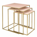 Couchtisch \'Freja\' - Messing / Pink