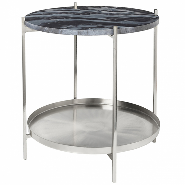 Tablett Tisch 'Tristan' - Marmor / Eisen 40cm