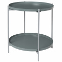 Tablett Tisch \'Tristan\' - Metall / Grau 40cm