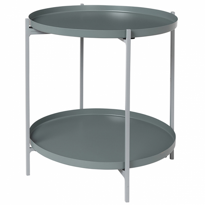 Tablett Tisch 'Tristan' - Metall / Grau 40cm