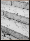 Poster \'Marble Steps\' 30x40 - Grau / Weiß