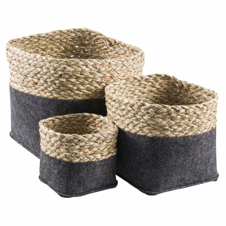 Korb \'Melina\' - 3 Stk in der Gruppe Möbel / Regale & Aufbewahrung / Kisten & Kleinaufbewahrung bei Reforma (72025907707)