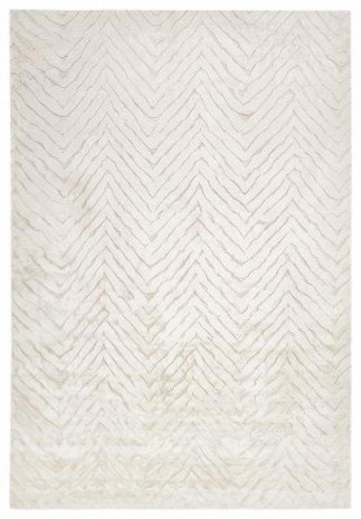 Runder Teppich \'Wren\' 160 x 230cm – Weiß in der Gruppe Einrichtung / Teppiche / Kurzflor Teppiche bei Reforma (7350118817137)