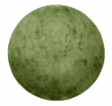 Runder Teppich \'Aranga Super Soft\' 120cm – Oliv