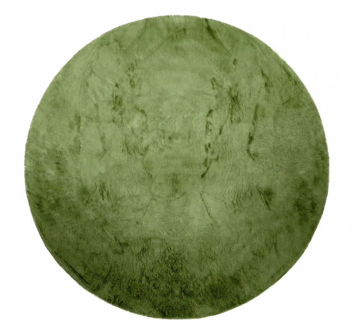 Runder Teppich \'Aranga Super Soft\' 120cm – Oliv in der Gruppe Einrichtung / Teppiche / Kurzflor Teppiche bei Reforma (7350118817290)