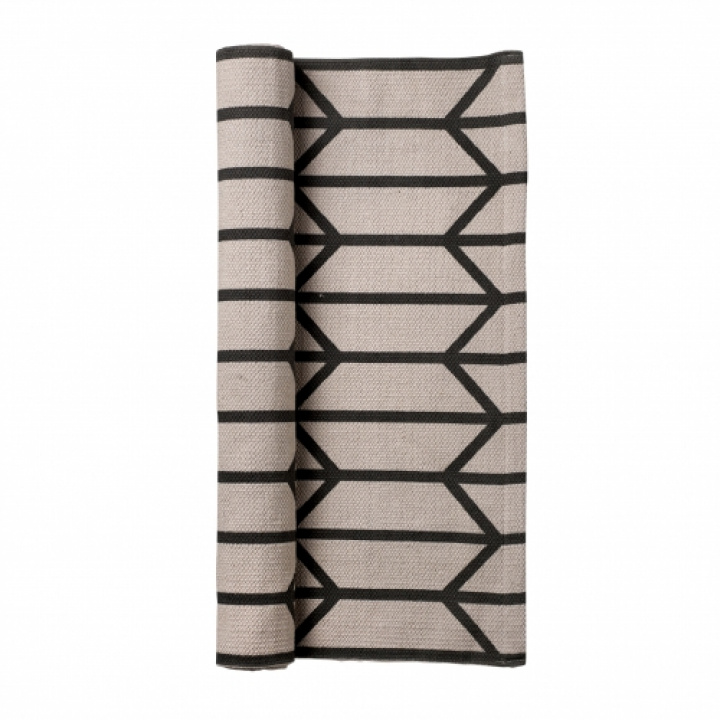 Teppich - Schwarz / Sand 60 x 120 - Bloomingville