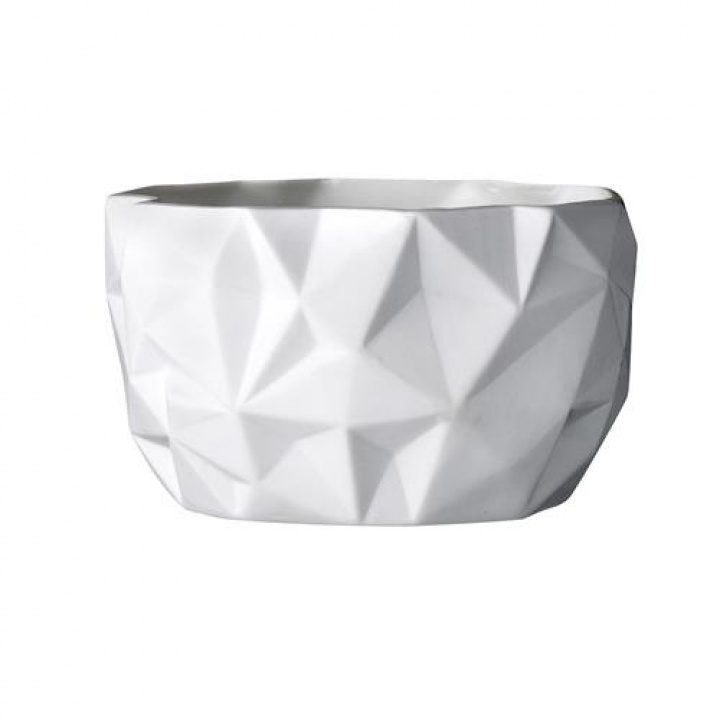 Kerzenlaterne - Weiß Geometric - Bloomingville