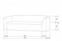 Sofa \'Sloping\' - Hellbraun