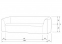 Sofa \'Sloping\' - PerlWeiß