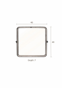 Spiegel \'Poke\' 40x40cm - Schwarz