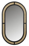 Spiegel \'Aida\' Oval - Natur/Schwarz
