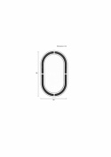 Spiegel \'Aida\' Oval - Natur/Schwarz