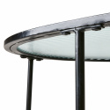 Couchtisch \'Milan\' 90x50cm - Schwarz/Glas