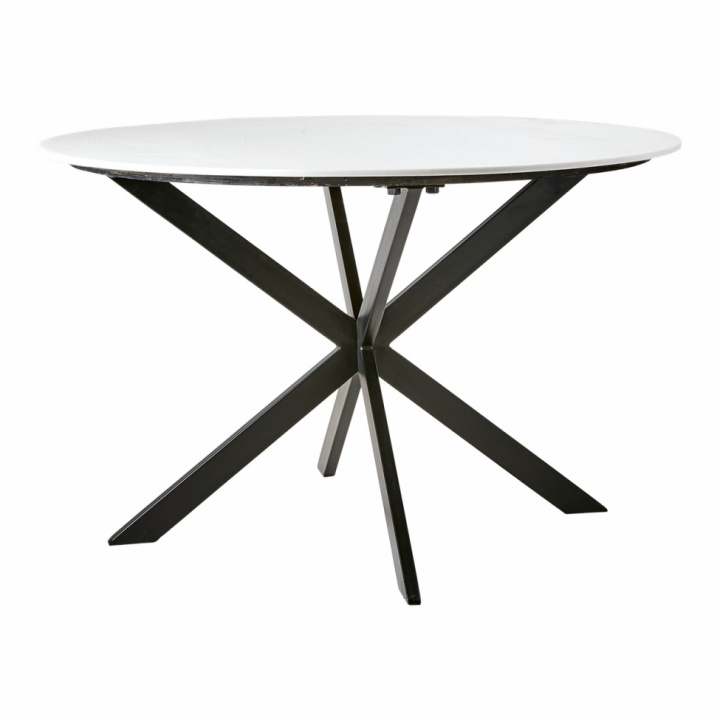 Esstisch \'Milan\' ca. 120cm - Weiß/Schwarz in der Gruppe Möbel / Tische / Runder Tisch bei Reforma (811-729-10)