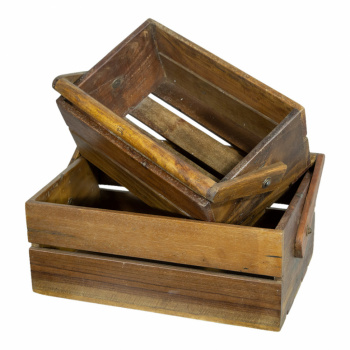 Holzkiste \'Box recycelt\' - Holz