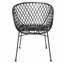 Loungesessel \'Kama\' - Schwarz/Rattan