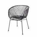 Loungesessel \'Kama\' - Schwarz/Rattan
