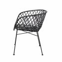 Loungesessel \'Kama\' - Schwarz/Rattan