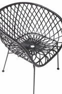 Loungesessel \'Kama\' - Schwarz/Rattan