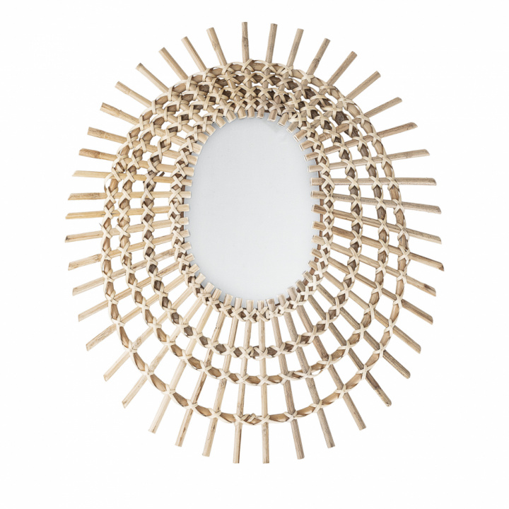 Spiegel 'Oval' - Natur / Zuckerrohr - Bloomingville