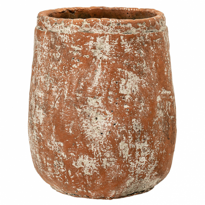 Blumentopf 'Deco' - Rot / Beton 1