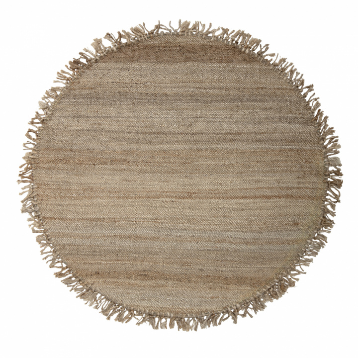 Runder Teppich - Jute / Braun