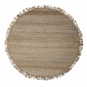 Runder Teppich - Jute / Braun
