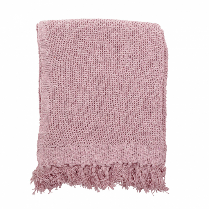 Decke aus recycelter Baumwolle - Pink