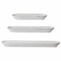 3er-Pack Tablett \'Tray\' - Weiß / Steinzeug