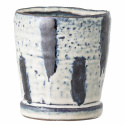 Topf \'Steinzeug\' Ø 9,5 cm - Blau / Weiß
