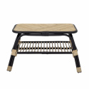Beistelltisch \'Loue\' - Schwarz/Rattan
