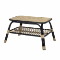 Beistelltisch \'Loue\' - Schwarz/Rattan