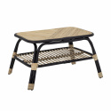 Beistelltisch \'Loue\' - Schwarz/Rattan