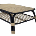 Beistelltisch \'Loue\' - Schwarz/Rattan