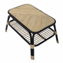 Beistelltisch \'Loue\' - Schwarz/Rattan
