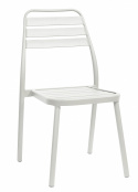 Gartenstuhl - Weißes Aluminium